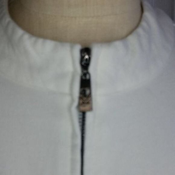 COLORBLOCK Sweatshirt Belle Kim Gravel Lace Zip Up White Women's WOMAN'S Large - Picture 7 of 10